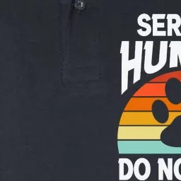 Retro Sunset Service Human Do Not Pet Emotional Support Human Dog Lover Softstyle Adult Sport Polo