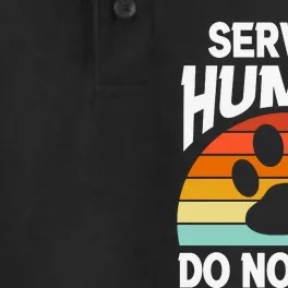 Retro Sunset Service Human Do Not Pet Emotional Support Human Dog Lover Dry Zone Grid Performance Polo