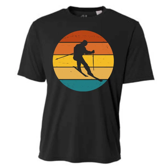 Retro Sunset Ski Lover Gift Cooling Performance Crew T-Shirt