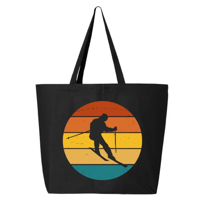 Retro Sunset Ski Lover Gift 25L Jumbo Tote