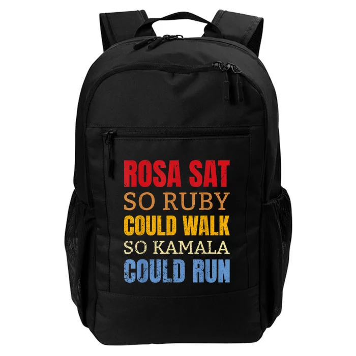 Rosa Sat So Ruby Could Walk So Kamala | Black History Daily Commute Backpack