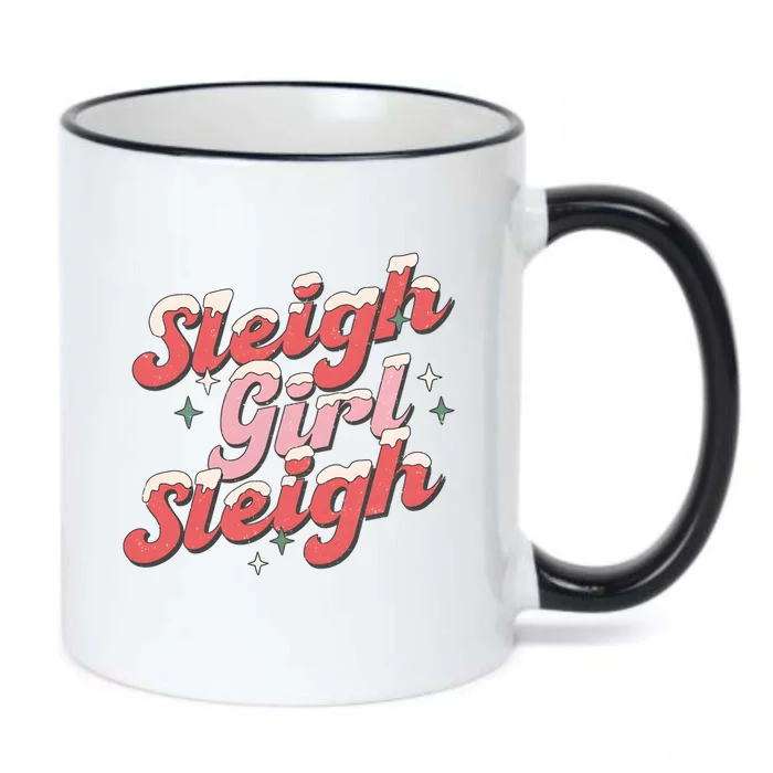 Retro Sleigh Sleigh Xmas Holiday Christmas Gift Black Color Changing Mug