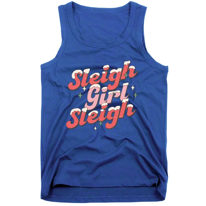 Retro Sleigh Sleigh Xmas Holiday Christmas Gift Tank Top