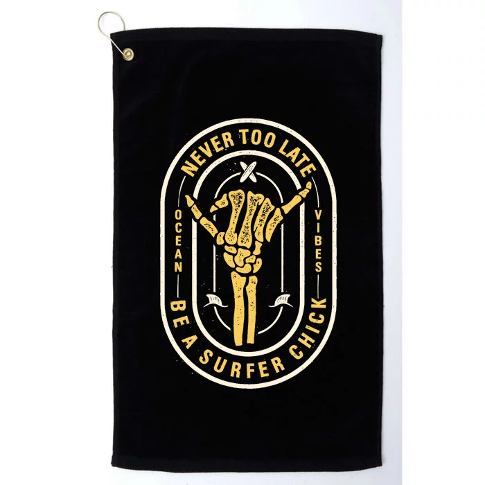 Retro Surfing Summer Logo Platinum Collection Golf Towel