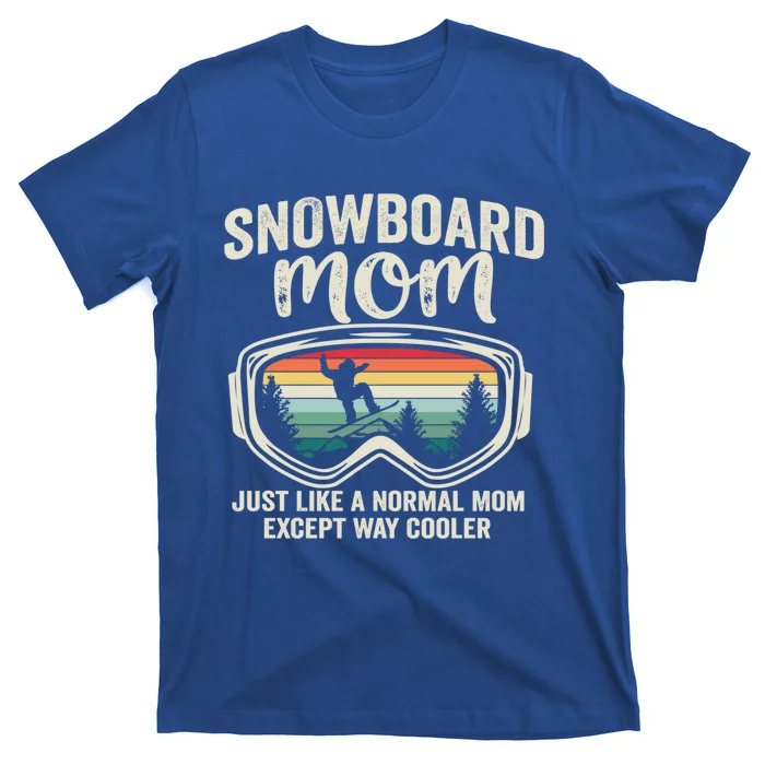 Retro Snowboarder Snowboard Mom Vintage Snowboarding Family Gift T-Shirt