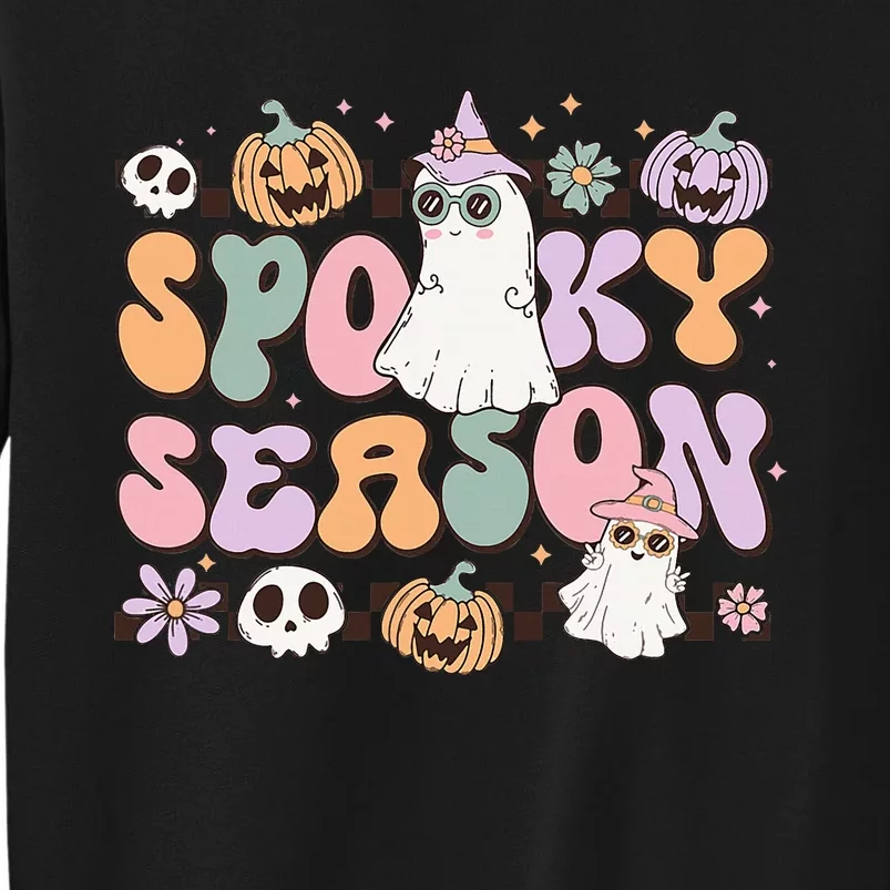 Retro Spooky Season Halloween Ghost Tall Sweatshirt