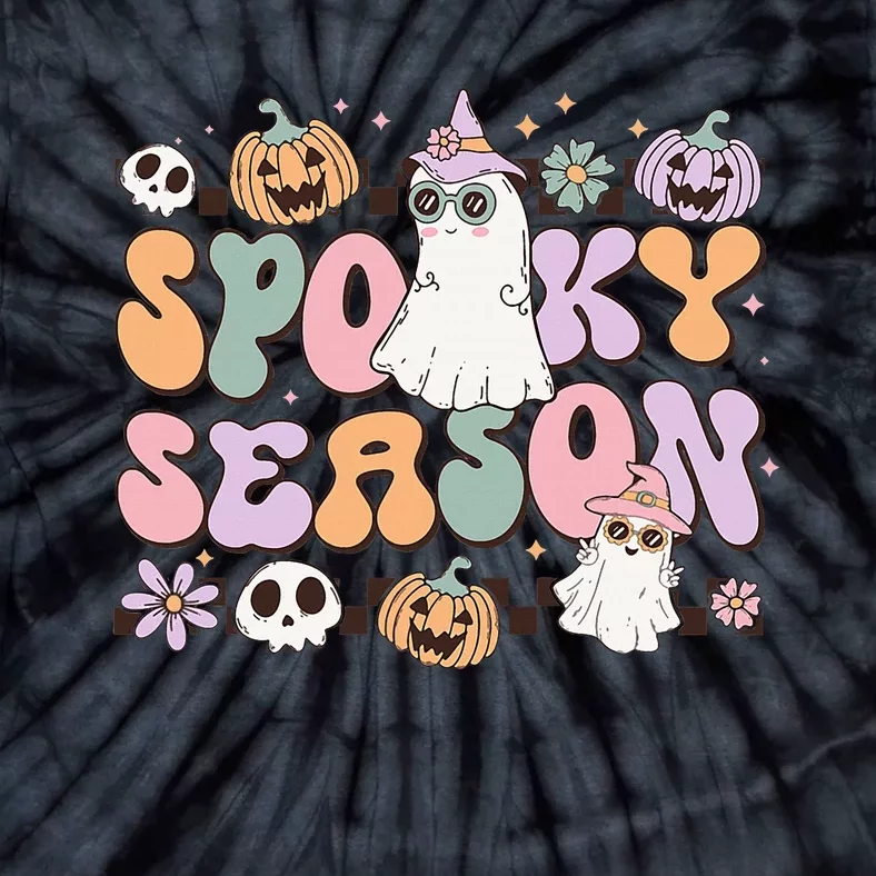 Retro Spooky Season Halloween Ghost Tie-Dye T-Shirt