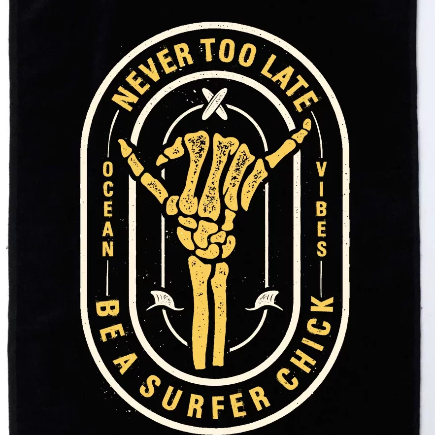 Retro Surfing Summer Logo Platinum Collection Golf Towel