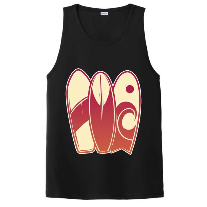 Retro Surfboard Surfing Performance Tank