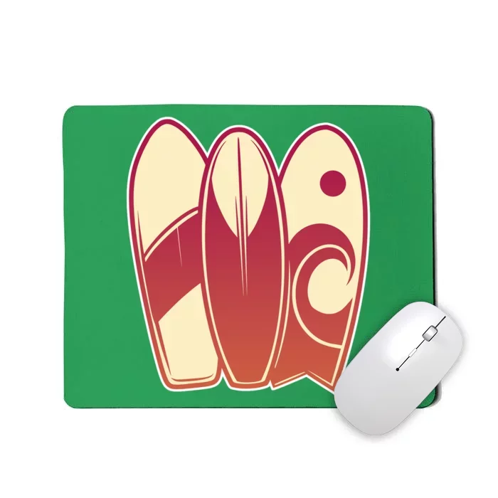 Retro Surfboard Surfing Mousepad