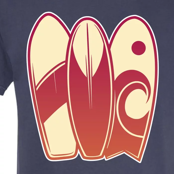 Retro Surfboard Surfing Garment-Dyed Heavyweight T-Shirt