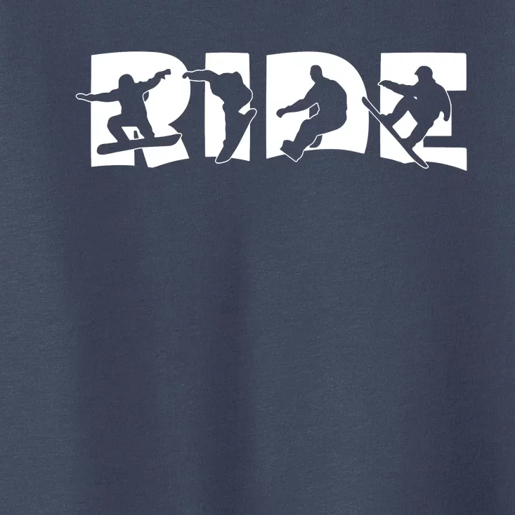 RIDE Snowboard, Snowboarder, Christmas Snowboarding Pullover Toddler T-Shirt