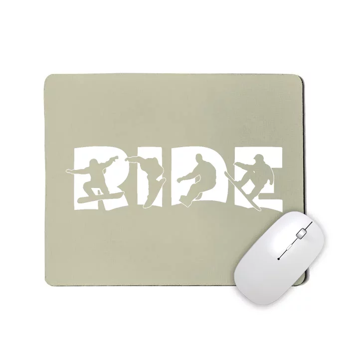 RIDE Snowboard, Snowboarder, Christmas Snowboarding Pullover Mousepad