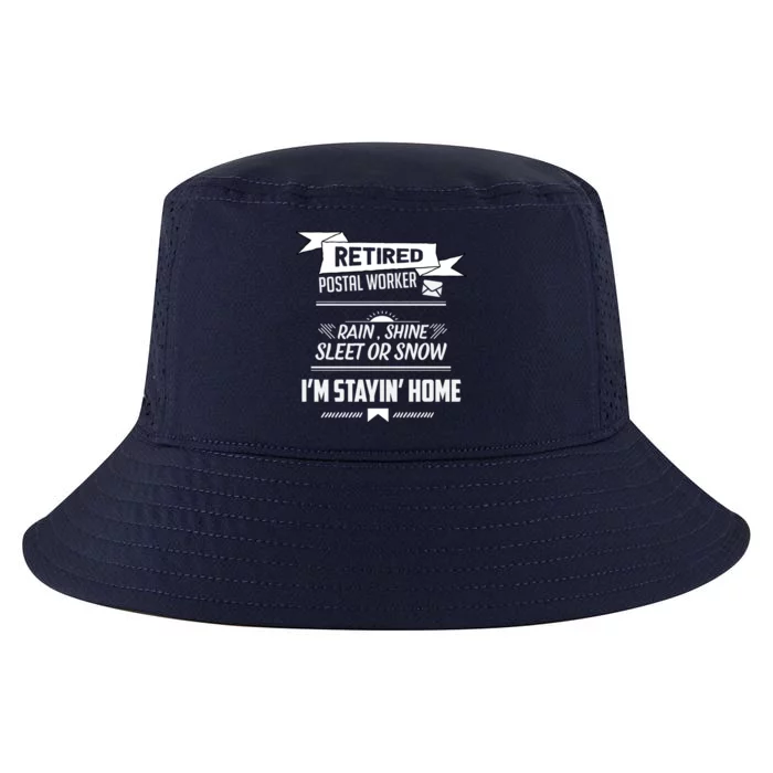 Rain Shine Sleet Funny Retired Postal Worker Mailman Gift Cool Comfort Performance Bucket Hat