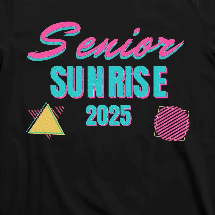 Retro Senior Sunrise 2025 High School 12th Twelfth Grade T-Shirt