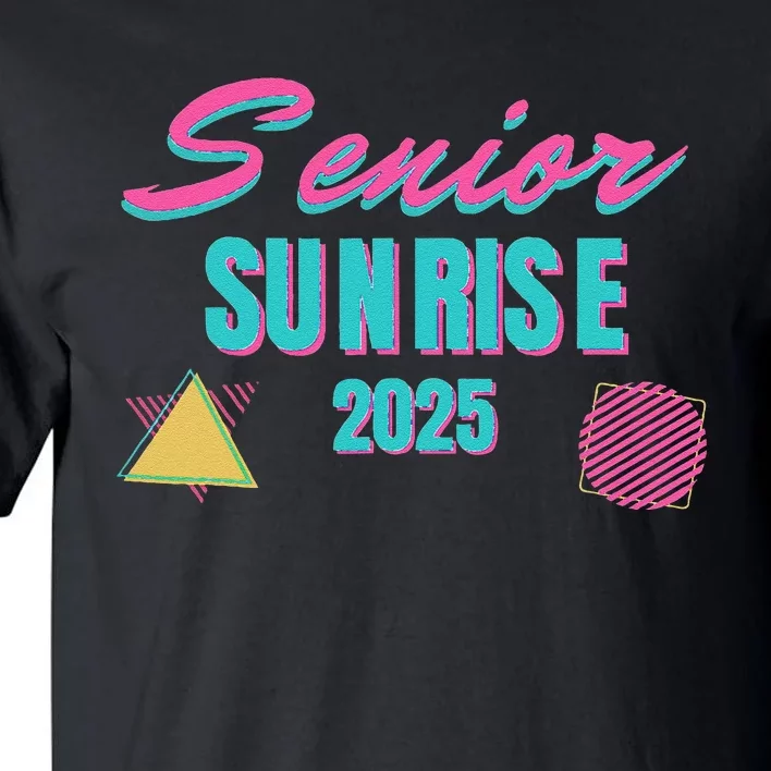 Retro Senior Sunrise 2025 High School 12th Twelfth Grade Tall T-Shirt