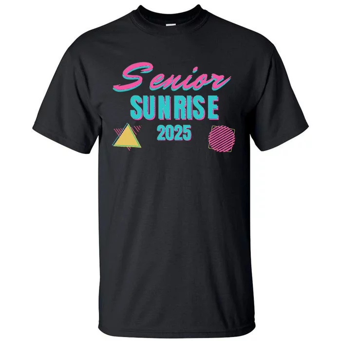 Retro Senior Sunrise 2025 High School 12th Twelfth Grade Tall T-Shirt