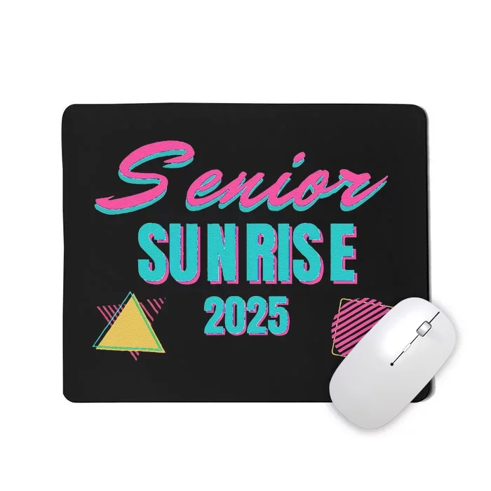 Retro Senior Sunrise 2025 High School 12th Twelfth Grade Mousepad