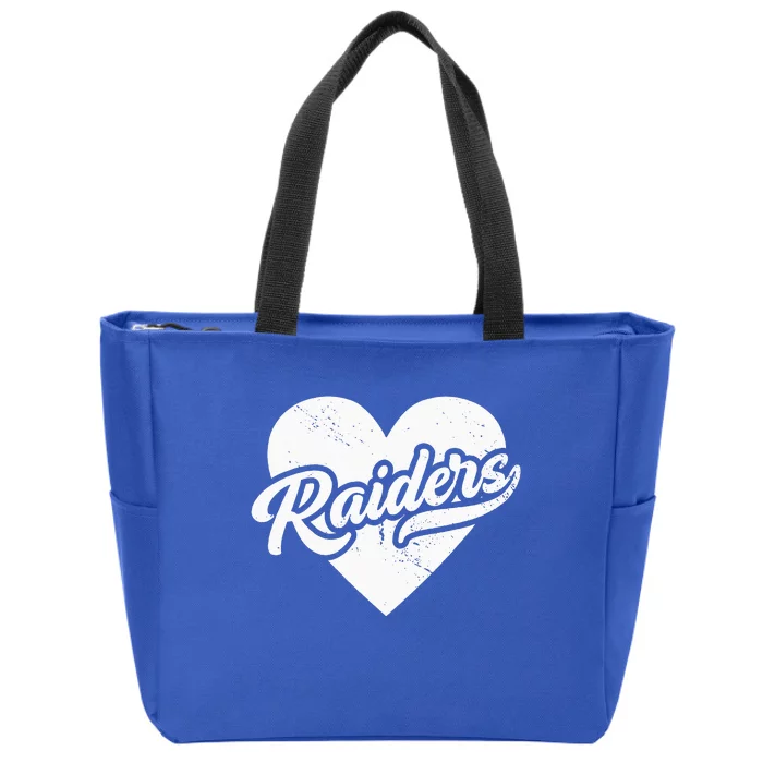 Raiders School Spirit Go Raiders Love Zip Tote Bag