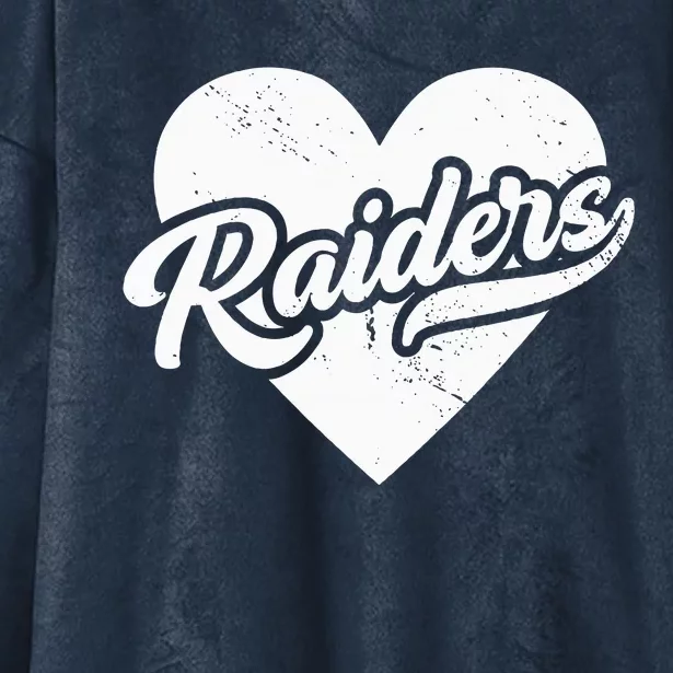 Raiders School Spirit Go Raiders Love Hooded Wearable Blanket