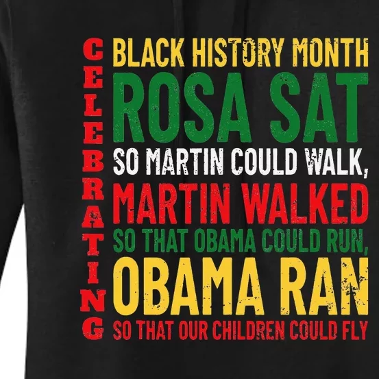 Rosa Sat So Martin Could Walk BHM pride Women's Pullover Hoodie