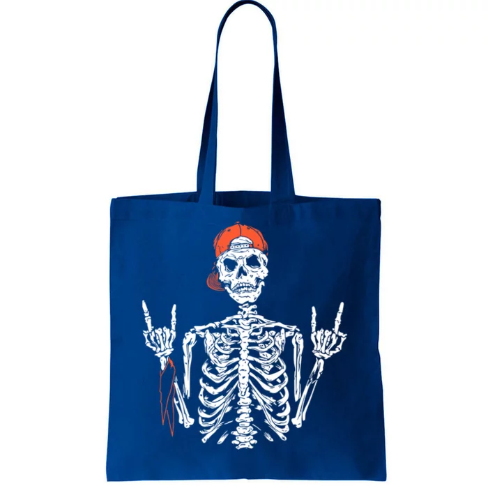 Rocker Skater Skeleton Cap Bandana Coolest Halloween Punk Gift Tote Bag