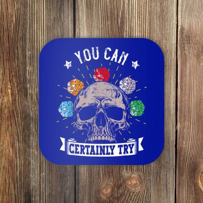 Rpg Skeleton Skull You Can Certainly Try Dice Board Gamer Coaster