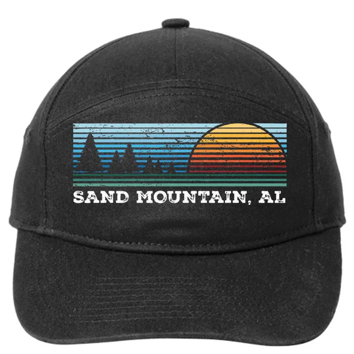 Retro Sunset Stripes Sand Mountain Alabama 7-Panel Snapback Hat