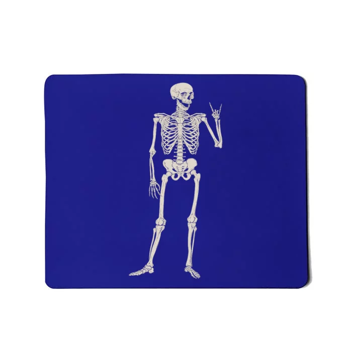 Rocker Skull Skeleton Hand Rock On Costume Funny Halloween Great Gift Mousepad