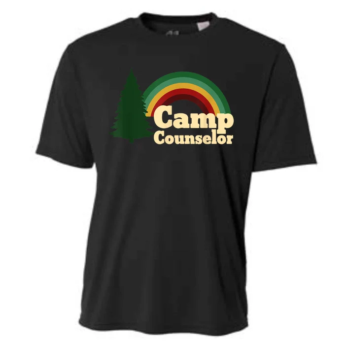 Retro Summer Staff Rainbow Camp Counselor Pine Tree Gift Cooling Performance Crew T-Shirt