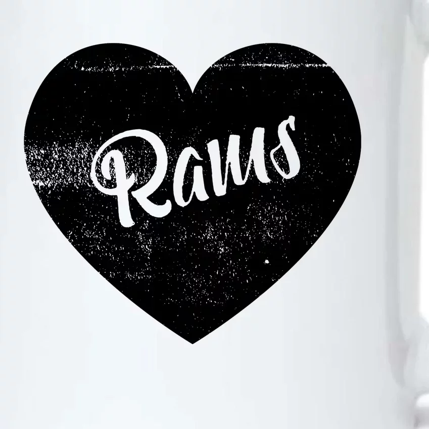 Rams School Sports Fan Team Spirit Cute Heart Black Color Changing Mug