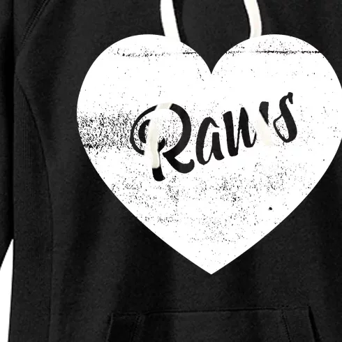 Rams School Sports Fan Team Spirit Cute Heart Women's Fleece Hoodie