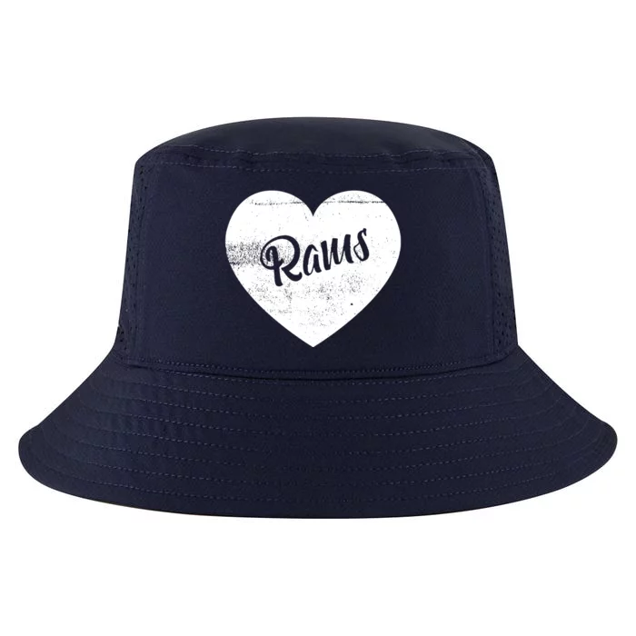 Rams School Sports Fan Team Spirit Cute Heart Cool Comfort Performance Bucket Hat