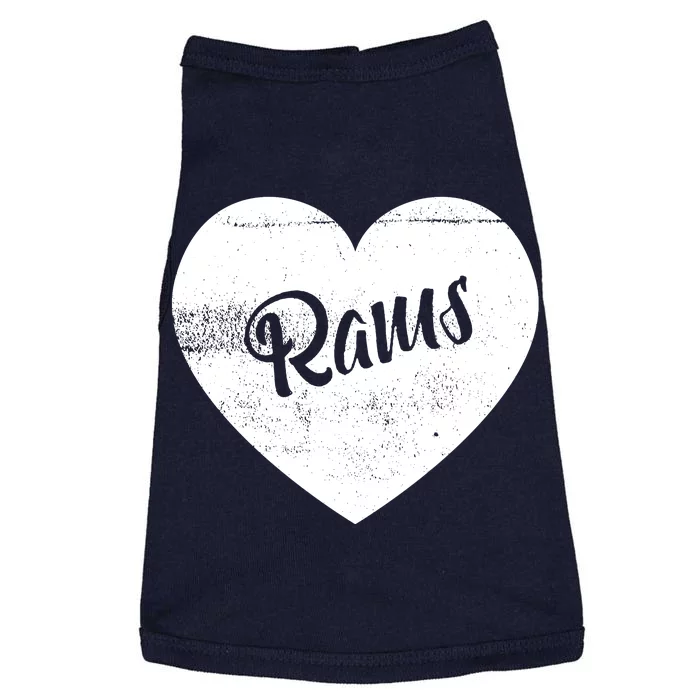 Rams School Sports Fan Team Spirit Cute Heart Doggie Tank