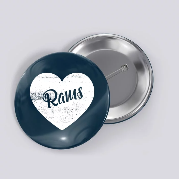 Rams School Sports Fan Team Spirit Cute Heart Button