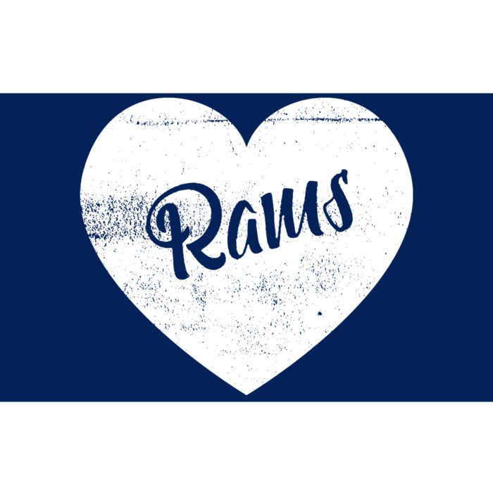 Rams School Sports Fan Team Spirit Cute Heart Bumper Sticker