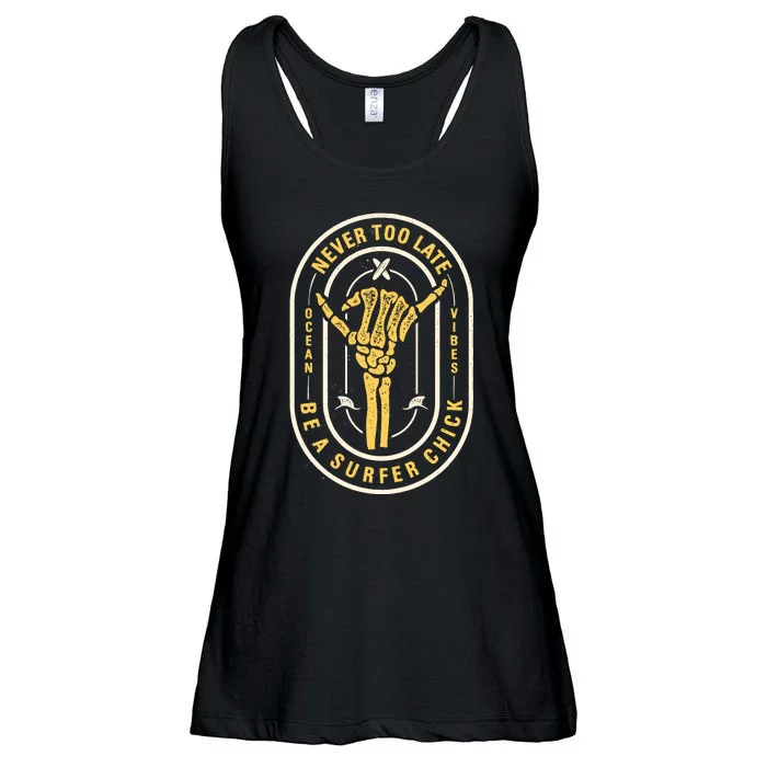 Retro Surfing Summer Logo Ladies Essential Flowy Tank