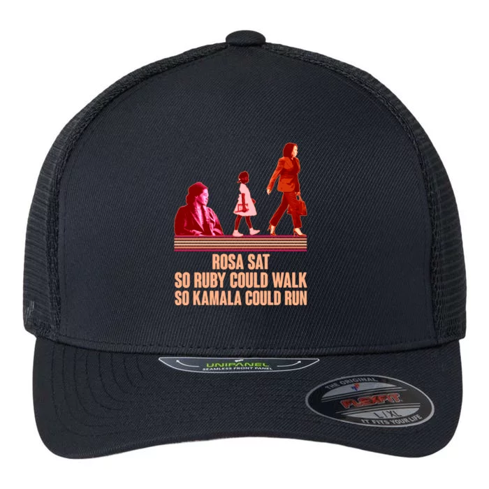 Rosa Sat So Ruby Could Walk So Kamala Could Run Kamala Harris 2024 Flexfit Unipanel Trucker Cap