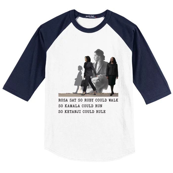 Rosa Sat So Ruby Could Walk So Kamala Could Run So Ketanjt Could Rule Baseball Sleeve Shirt