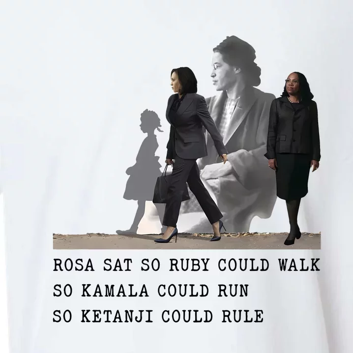 Rosa Sat So Ruby Could Walk So Kamala Could Run So Ketanjt Could Rule Sueded Cloud Jersey T-Shirt