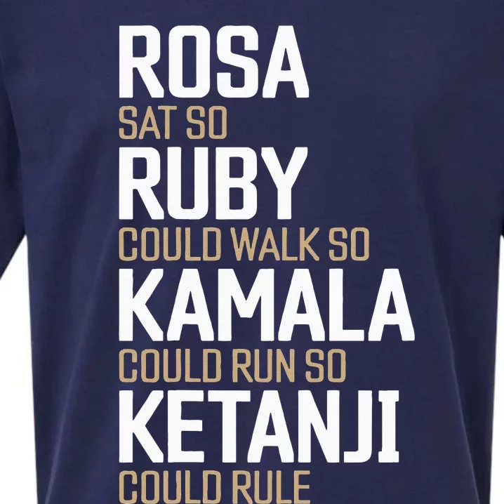 Rosa Sat So Ruby Walk So Kamala Run So Ketanji Rule KBJ Sueded Cloud Jersey T-Shirt