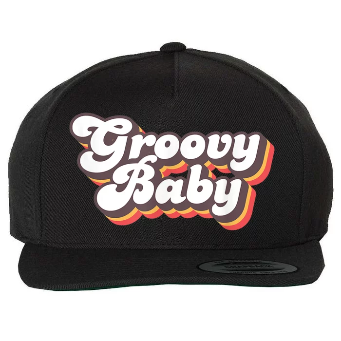 Retro Seventies Style Groovy Baby 70s Fancy Dress Wool Snapback Cap