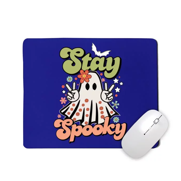 Retro Stay Spooky Ghost Print Meaningful Gift Mousepad