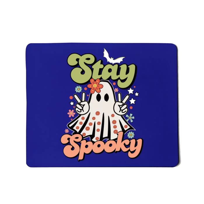 Retro Stay Spooky Ghost Print Meaningful Gift Mousepad