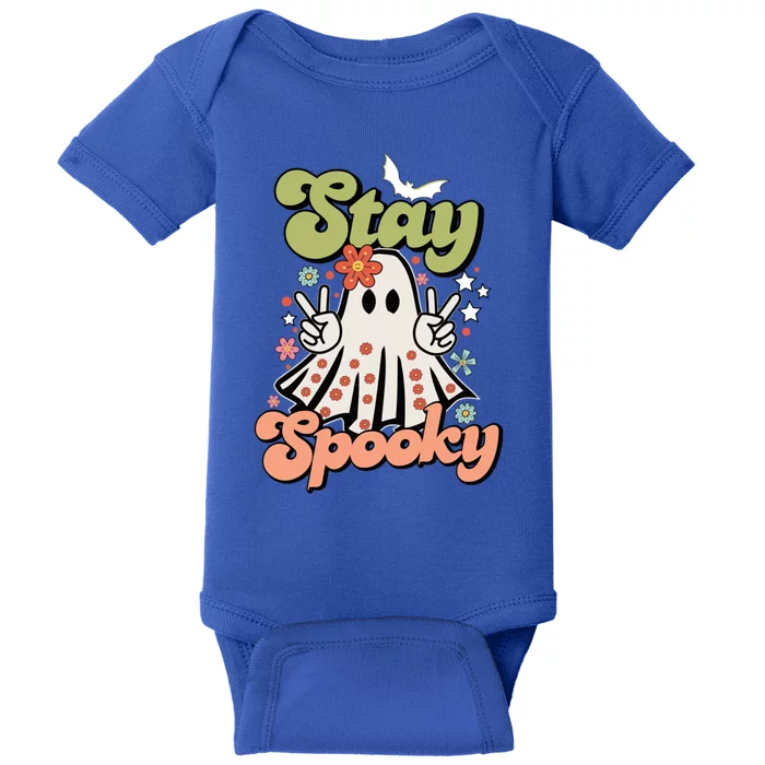 Retro Stay Spooky Ghost Print Meaningful Gift Baby Bodysuit