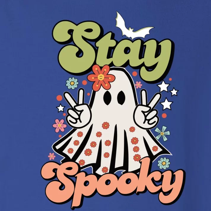 Retro Stay Spooky Ghost Print Meaningful Gift Toddler Long Sleeve Shirt