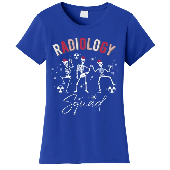 Radiology Squad Skeleton Christmas Radiologist Xray Tech Cute Gift Women's T-Shirt