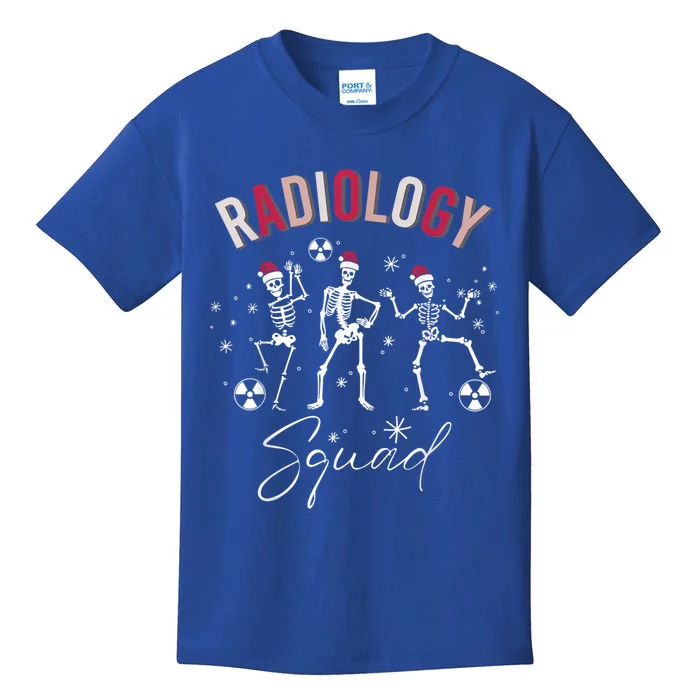 Radiology Squad Skeleton Christmas Radiologist Xray Tech Cute Gift Kids T-Shirt