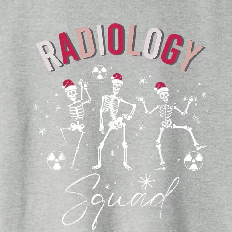 Radiology Squad Skeleton Christmas Radiologist Xray Tech Cute Gift Women's Crop Top Tee