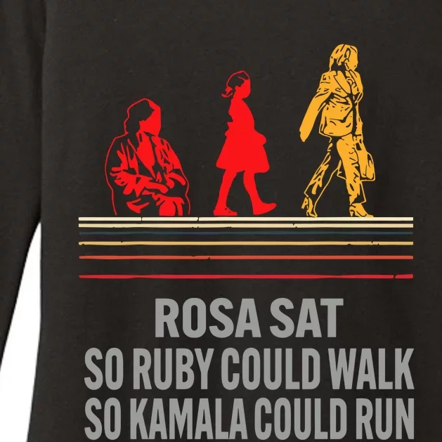 Rosa Sat So Ruby Could Walk So Kamala Could Run Womens CVC Long Sleeve Shirt